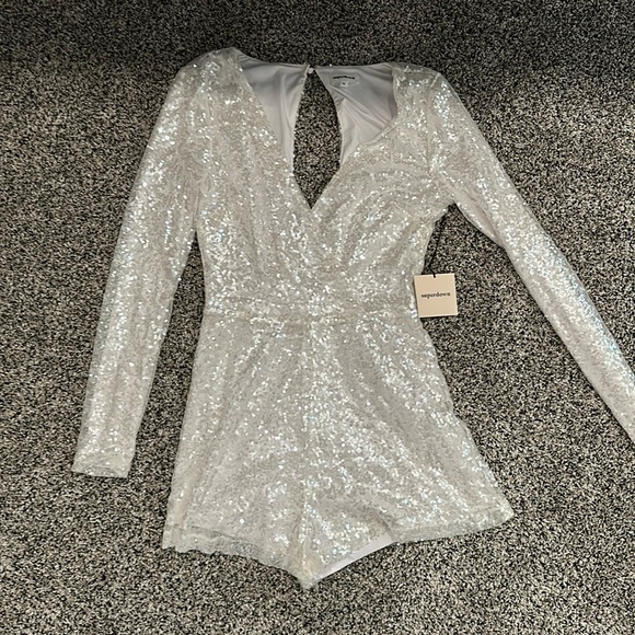 superdown Dresses & Skirts - Super down white sparkle romper, never worn